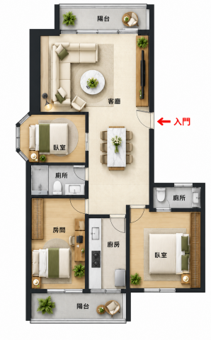 室內27坪|三房機下車位|前後陽台|低公設低單價 照片 18