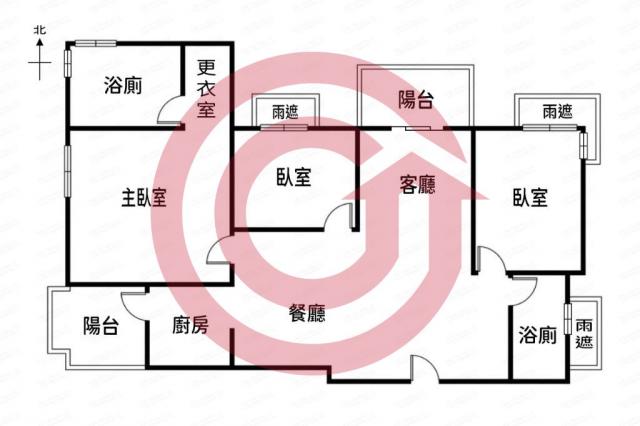八期核心地段豐樂公園川睦禾睦大3房雙平車 照片 1