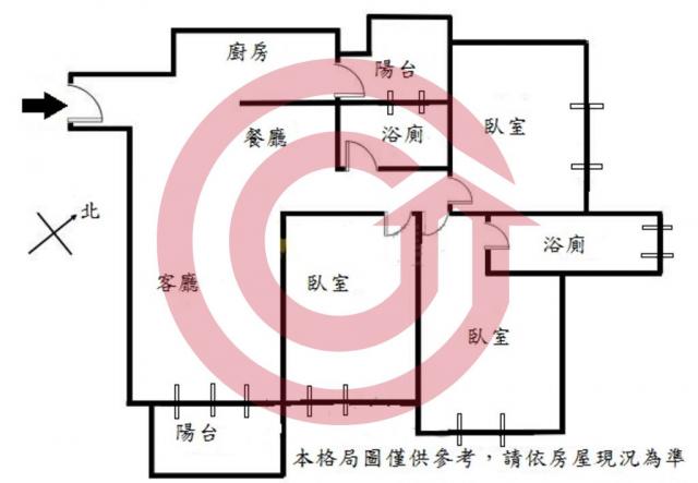 南屯單元三豐邑大境豐藝精裝視野三房平車 照片 1