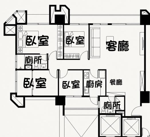 機場生活圈房仲 新潤國璽苑樹梢4+1房 雙車位 照片 3