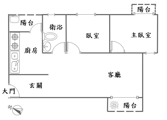西屯中科顏選好宅 春日城發發發朝東大兩房配平車 照片 12