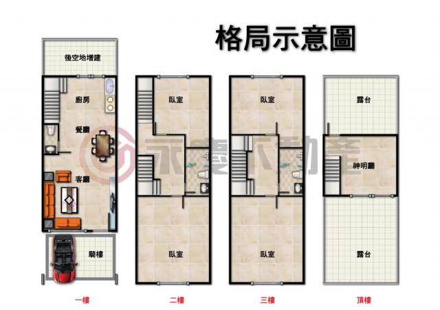 沙鹿買房買地 皇家採光四房騎樓停車輕屋齡新婚首選 照片 9