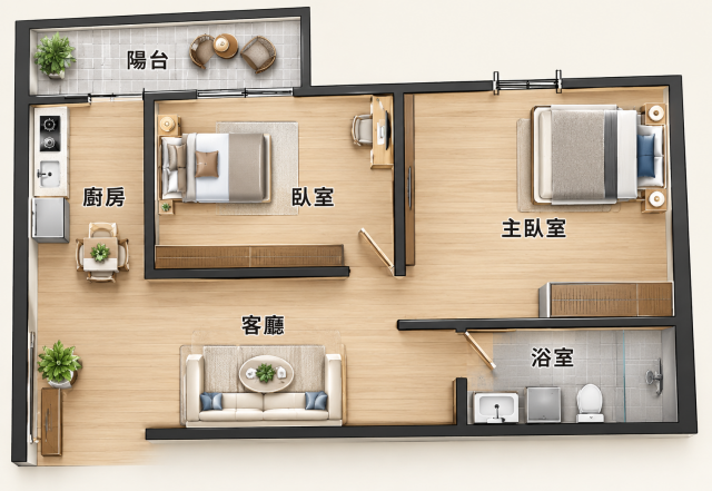 南高雄買房 大東捷運【彩虹城堡】溼地公園河畔明亮優質2房 照片 23