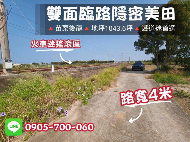 苗栗後龍|雙面臨路隱密美田 照片 3