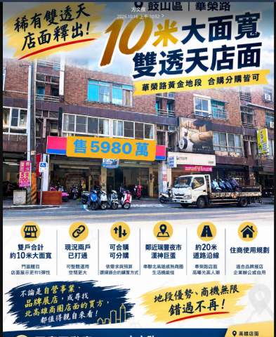 土地廠房女神 近瑞豐夜市20米路10米大面寬雙透店 照片 1