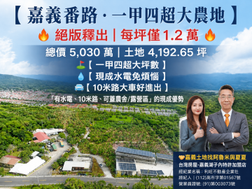 番路一甲四農地 台灣阿魯米 嘉義建地農地 	