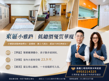 【嘉義東區｜蘭潭國小旁兩房華廈】
