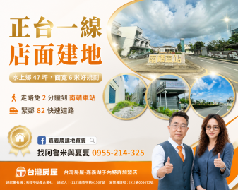 嘉義農建地買賣 南靖車站旁店面建地