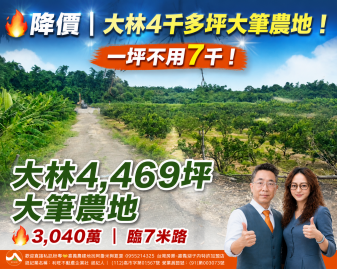 嘉義農建地買賣 大林中林｜大面積農地