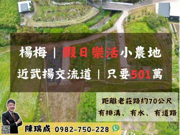 五楊交流道旁樂活小農地501萬起-只剩最後2筆趕緊把握