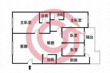 七期秋紅谷百達富裔大四房雙平車無限視野精裝戶