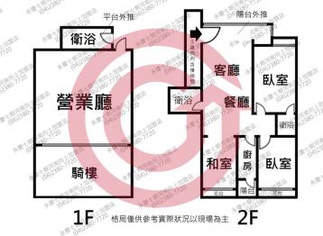 南屯黎明玉璽黎明商圈向上路大面寬1+2樓