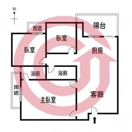 南屯文心愛悅次頂樓三房無限視野邊間戶B2平車