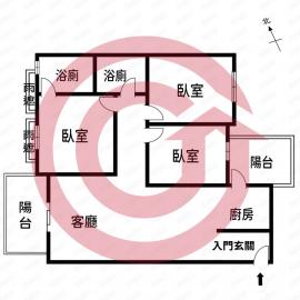 南屯嶺東精銳香草天籟景觀三房雙平車