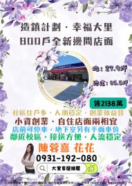 大里買屋推薦 造鎮計劃幸福大里全新邊間透店