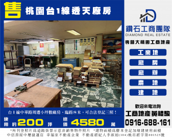 桃園買廠房 桃園台1線旁透天廠房