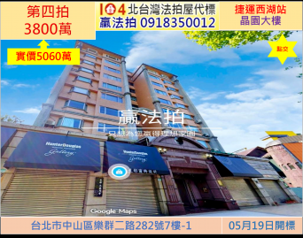 【晶園大樓】大直重劃區 內科旁 2平面車位 捷運西湖站