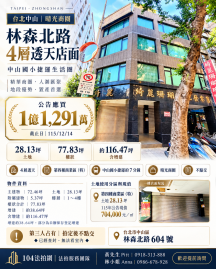晴光商圈【林森北路604號】四層透天店面