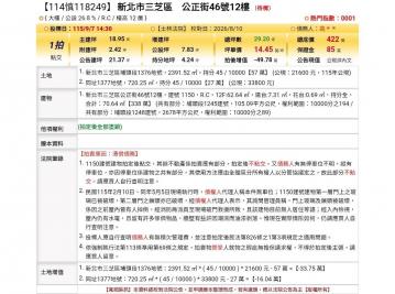 台北法拍專家 新北市三芝區公正街46號12樓
