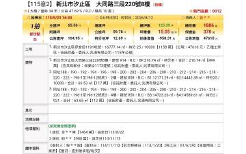 台北法拍專家 新北市汐止區大同路三段220號8樓