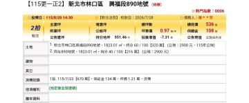 台北法拍專家 新北市林口區興福段890地號