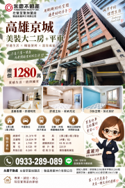 高雄房產達人 農十六凹子底捷運站 現代京城 美裝大二房平車