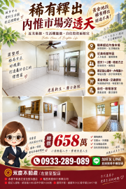 高雄房產達人 美術館 內惟市場 低總價透天