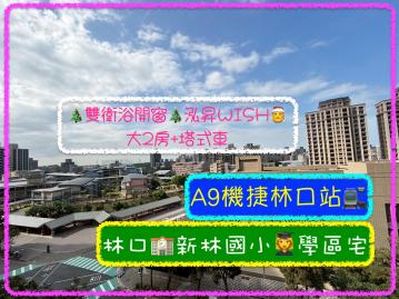 林口買房找溫蒂 林口新林國小雙衛浴開窗泓昇WISH大2房+塔式車