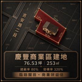 慶豐商業區建地雙面路#吉安路邊平房