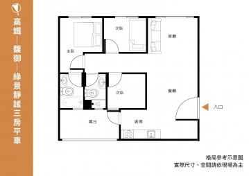 竹北土地奕姐 竹北高鐵馥御 綠景靜謐三房平車
