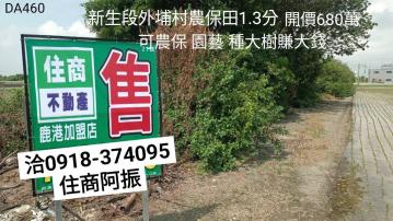 鹿港福興買田新生段農保田1.3分DA460